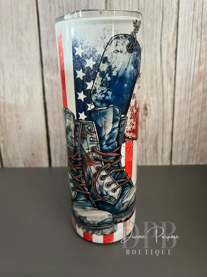 Land of the Free because of the Brave Tumbler