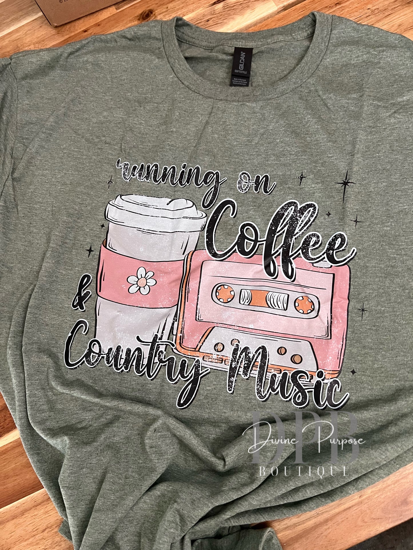 Running on Coffee and Country Music T-Shirt