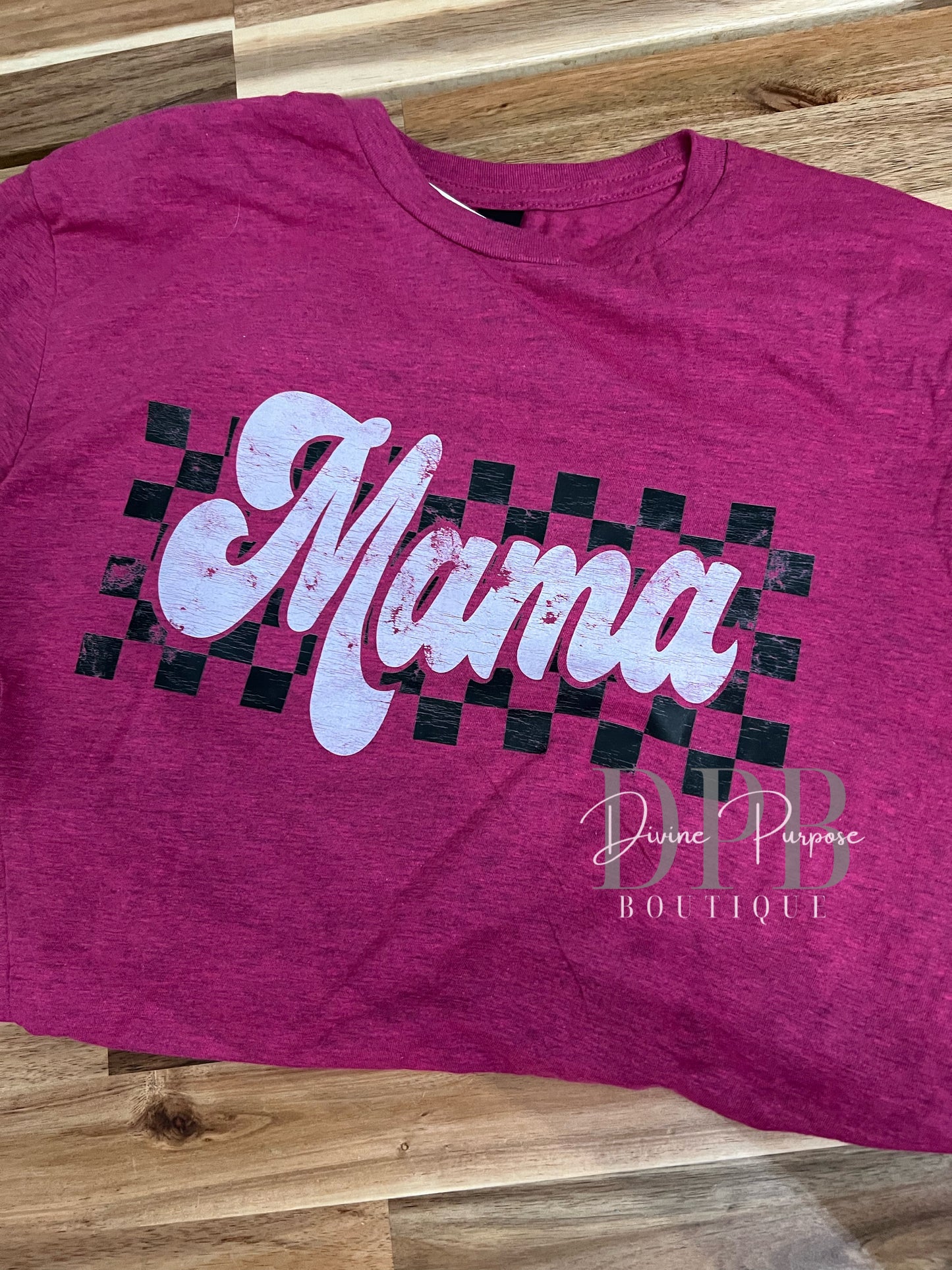 Mama Checkered T-Shirt